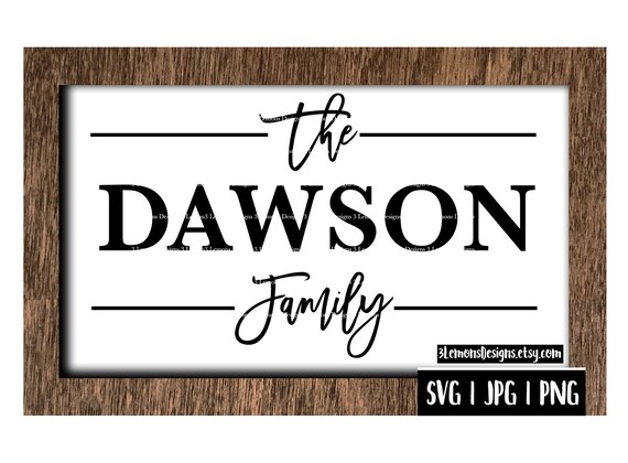 Download Last name SVG file monogram svg family name farmhouse sign | Etsy