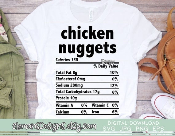 Chicken Nuggets Nutrition Facts Funny Thanksgiving Christmas