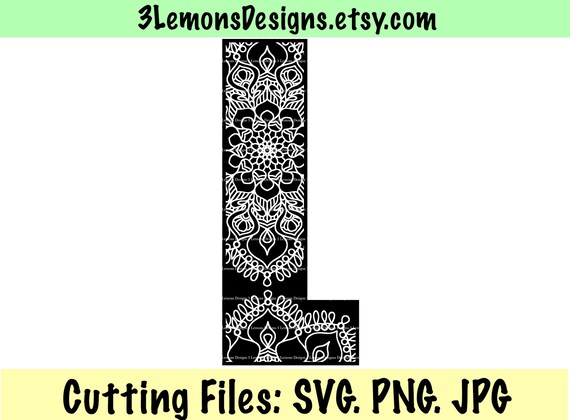 Download Mandala Letter L Svg Styled Letter Monogram Last Name Etsy