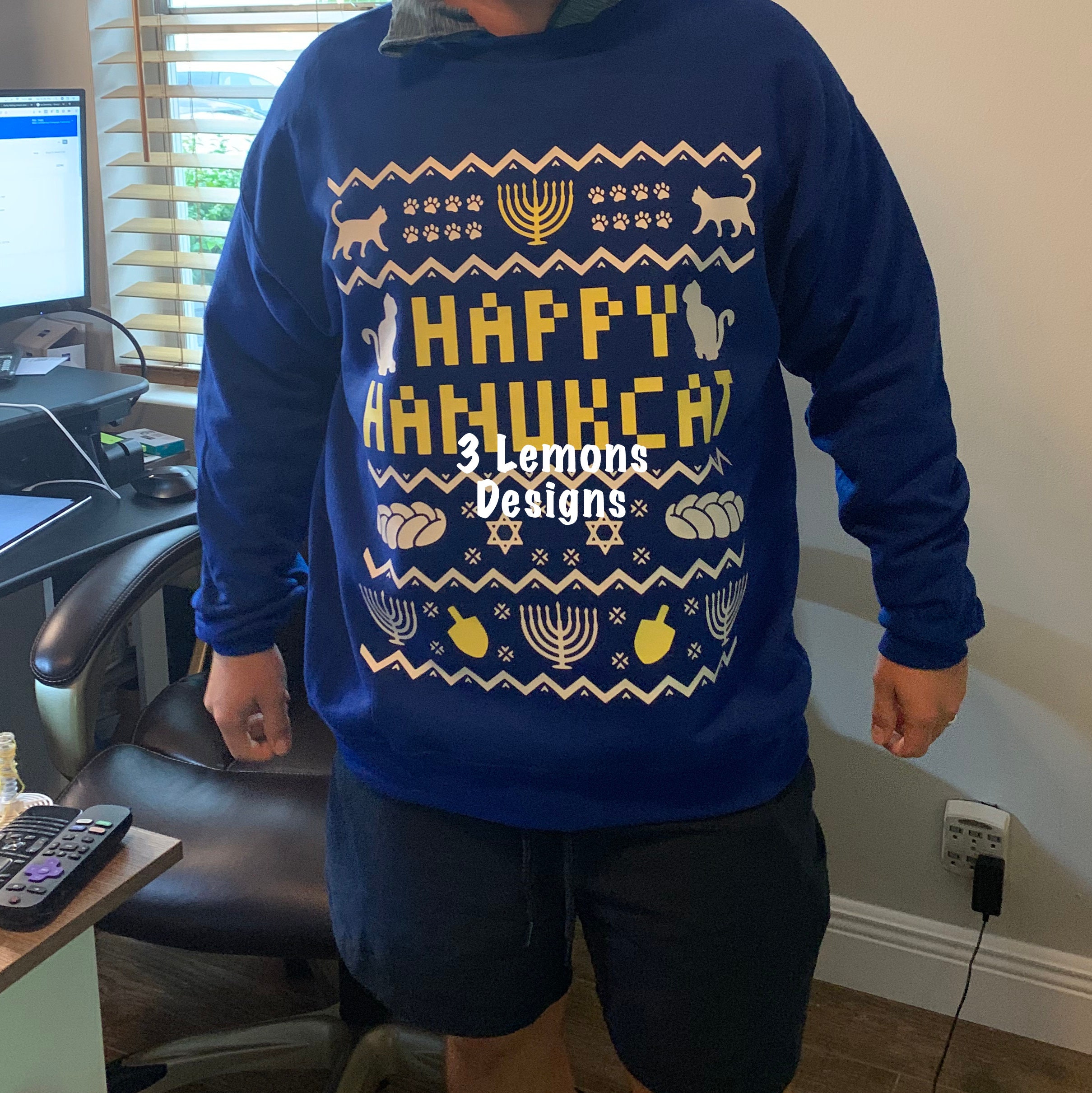 Ugly Hanukkah Sweater SVG Ugly Christmas Sweater Design Happy
