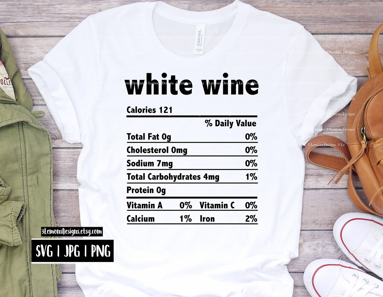 White Wine Nutrition Facts Svg Thanksgiving Christmas Dinner Etsy