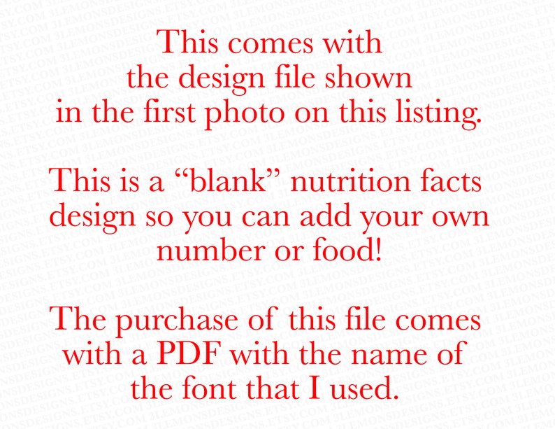 Download Blank nutrition facts template svg Thanksgiving christmas ...