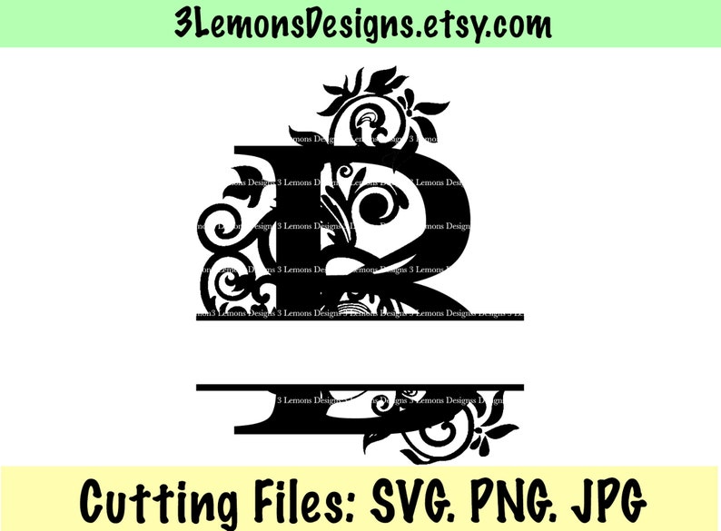 Download Split letter B SVG floral spliced sliced monogram last ...