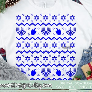 Hanukkah sweater pattern
