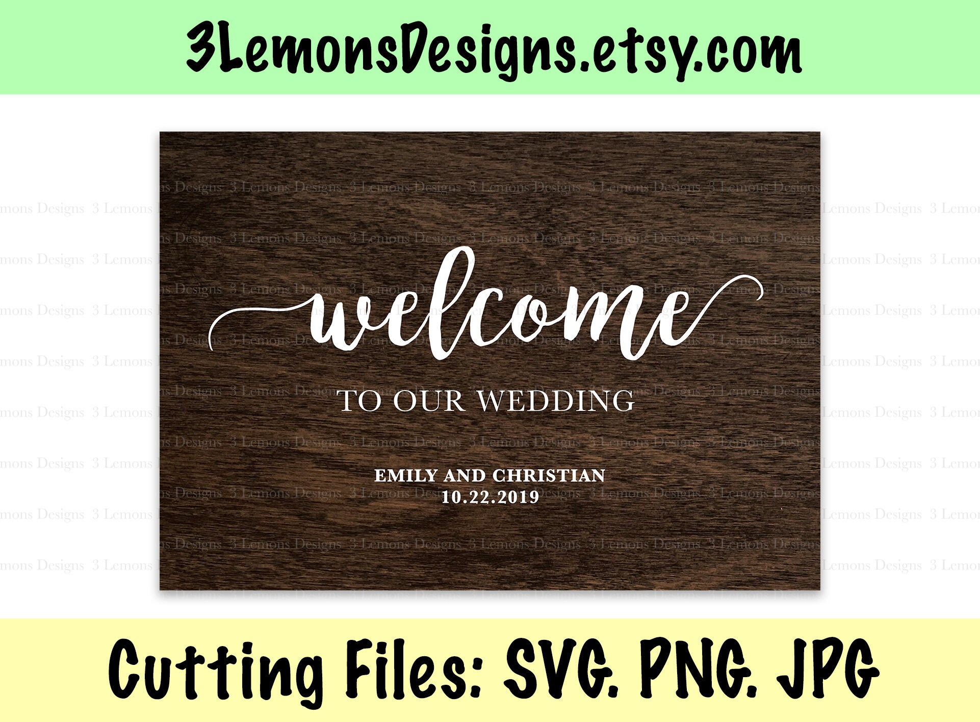 Download Wedding Welcome Sign Svg Welcome Sign Cut File Welcome To Etsy