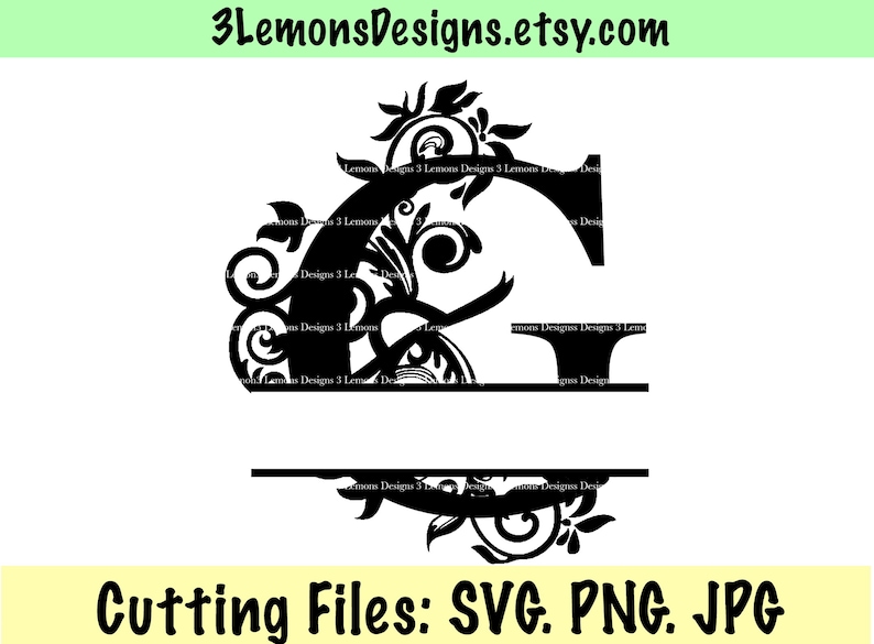 Download Split letter G SVG floral spliced sliced monogram last ...