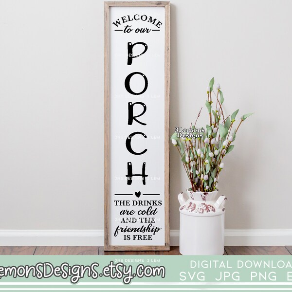 Porch sign svg, welcome to our porch, house sign, back porch sign, reverse canvas, cricut silhouette, svg png jpg