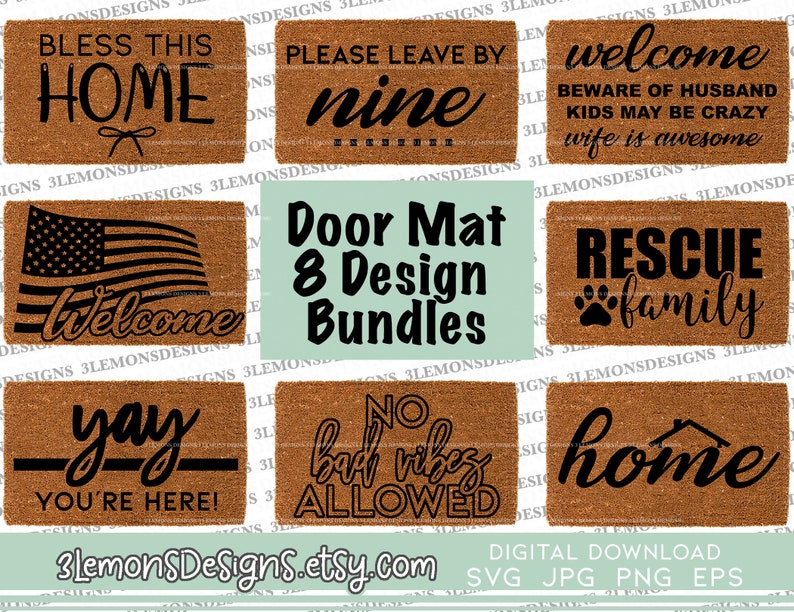 Doormat Svg Bundle Door Mat Front Door Mat Door Mat Etsy