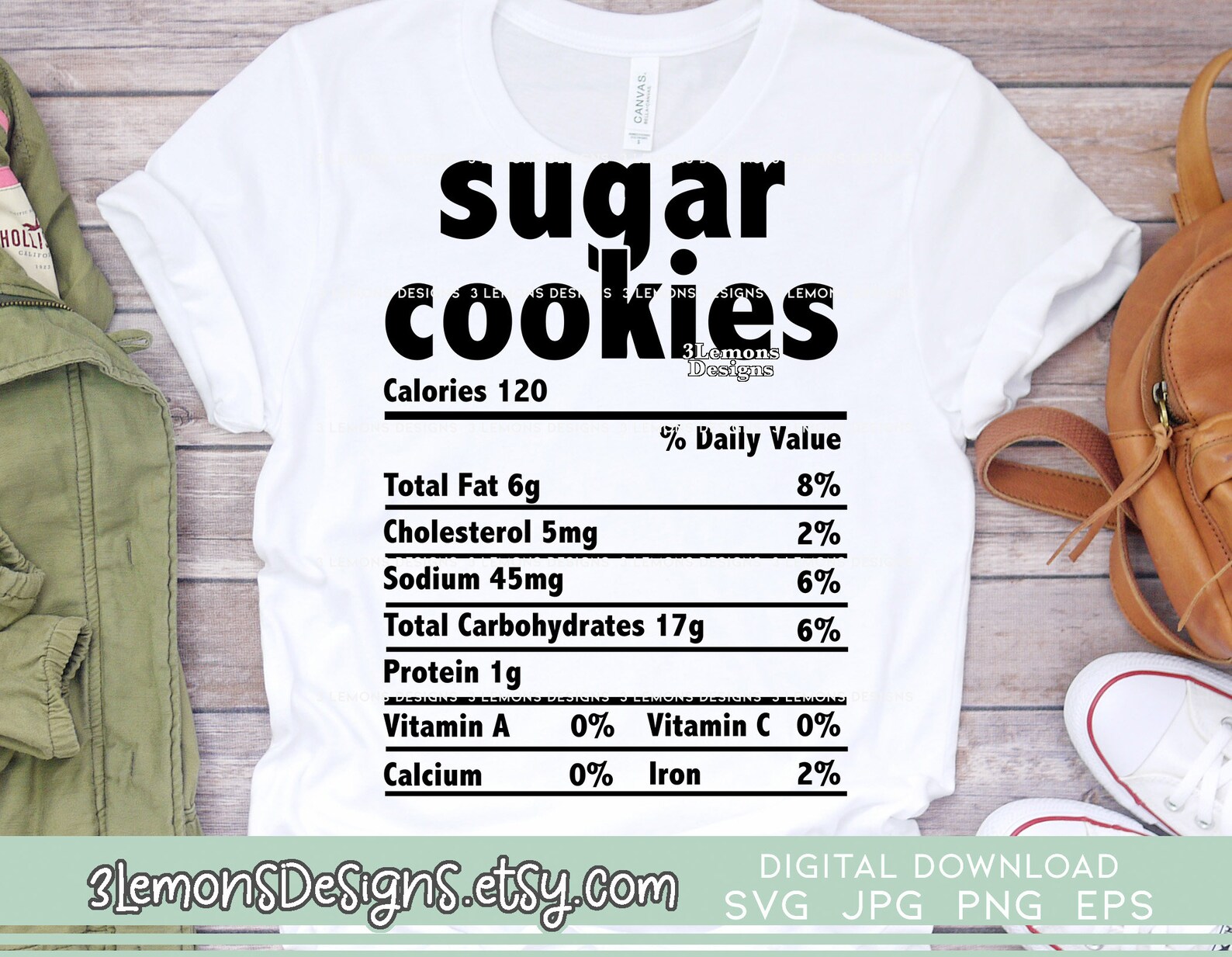 Sugar Cookies Nutrition Facts Svg Christmas Food Nutrition Etsy Hong Kong