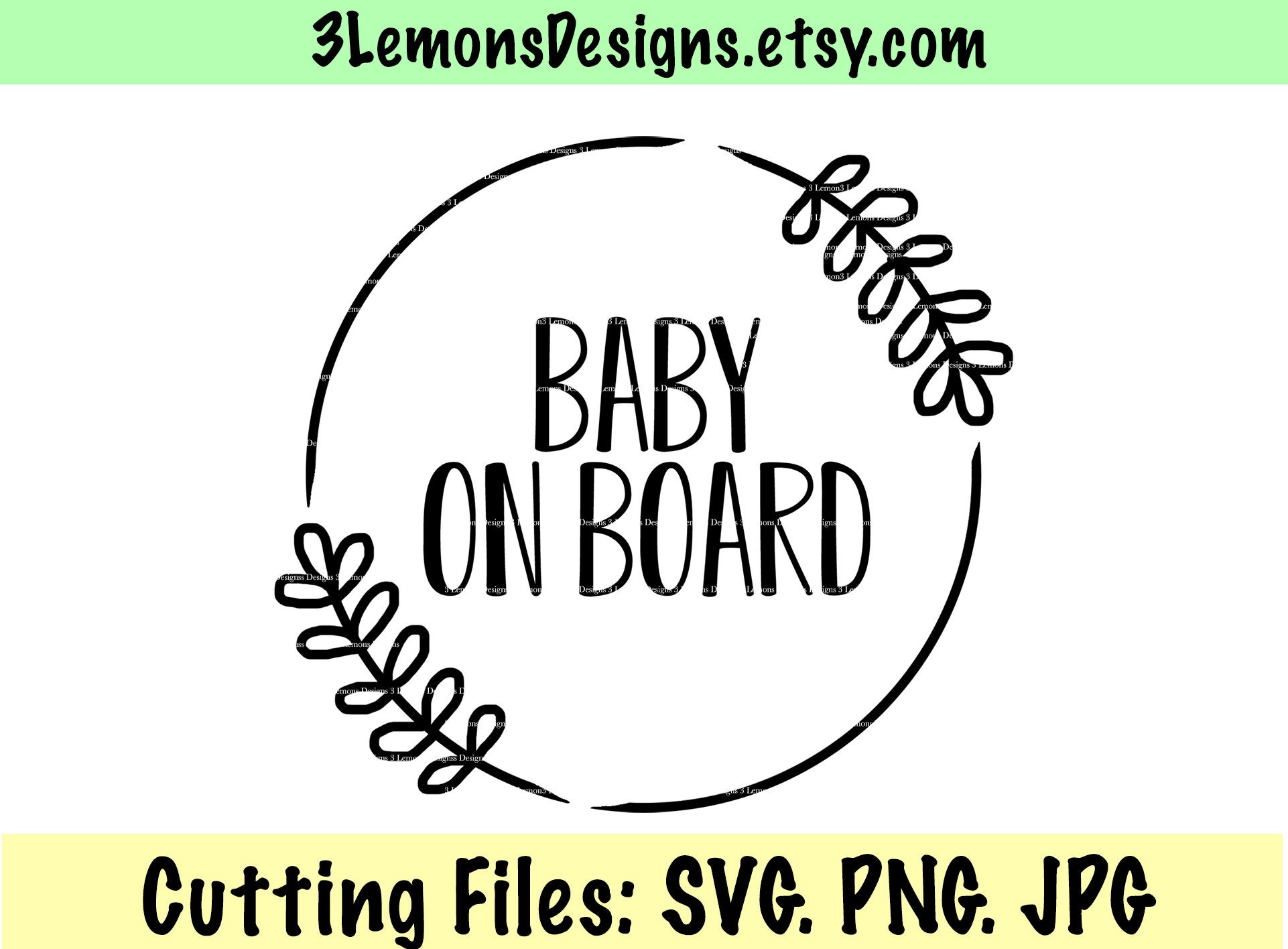 Baby On Board Svg • A Cut File for Cricut and Silhouette • Jojo