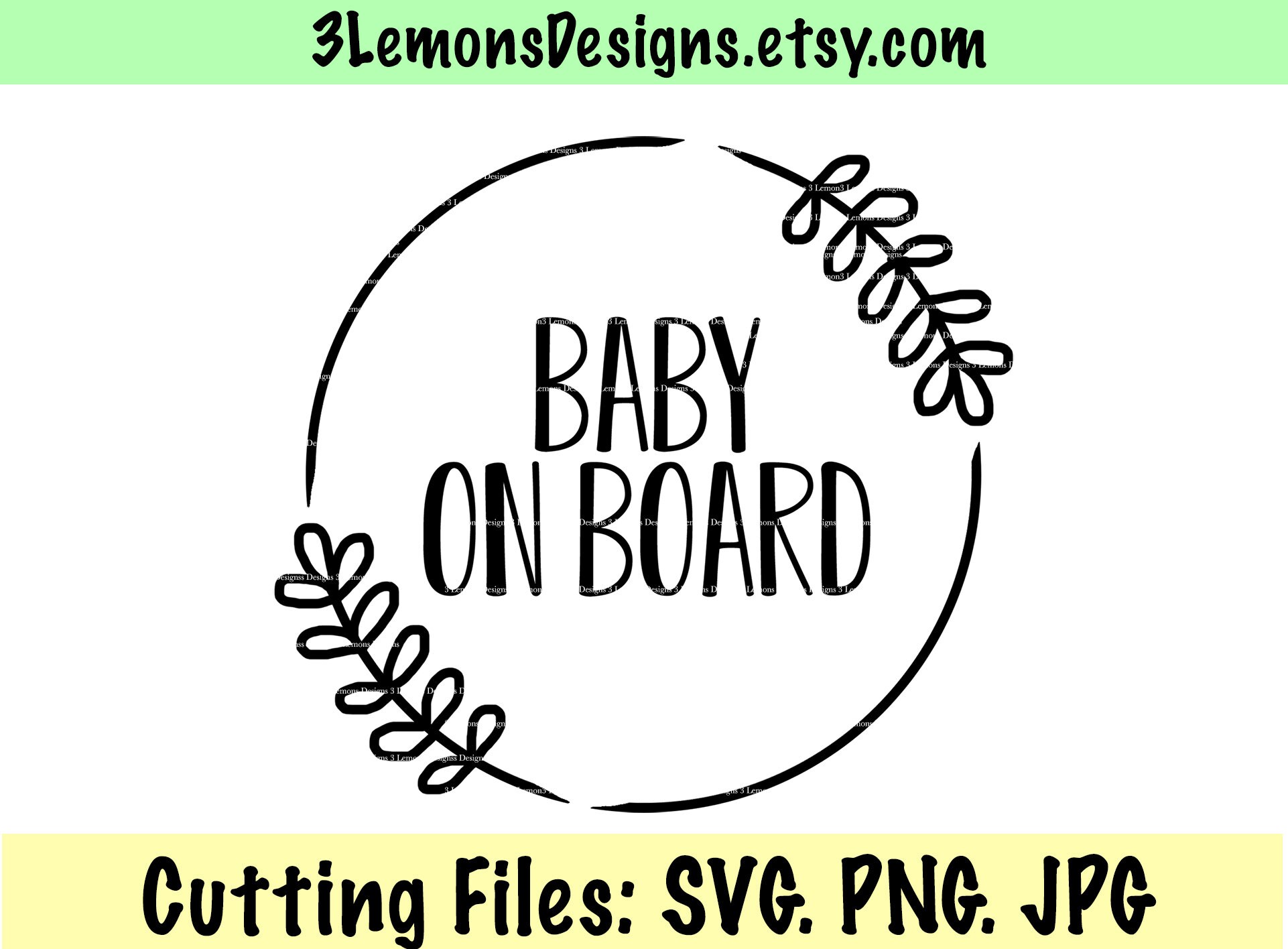 Download Baby On Board Svg Svg For Car Decal Baby New Baby Baby Van Etsy