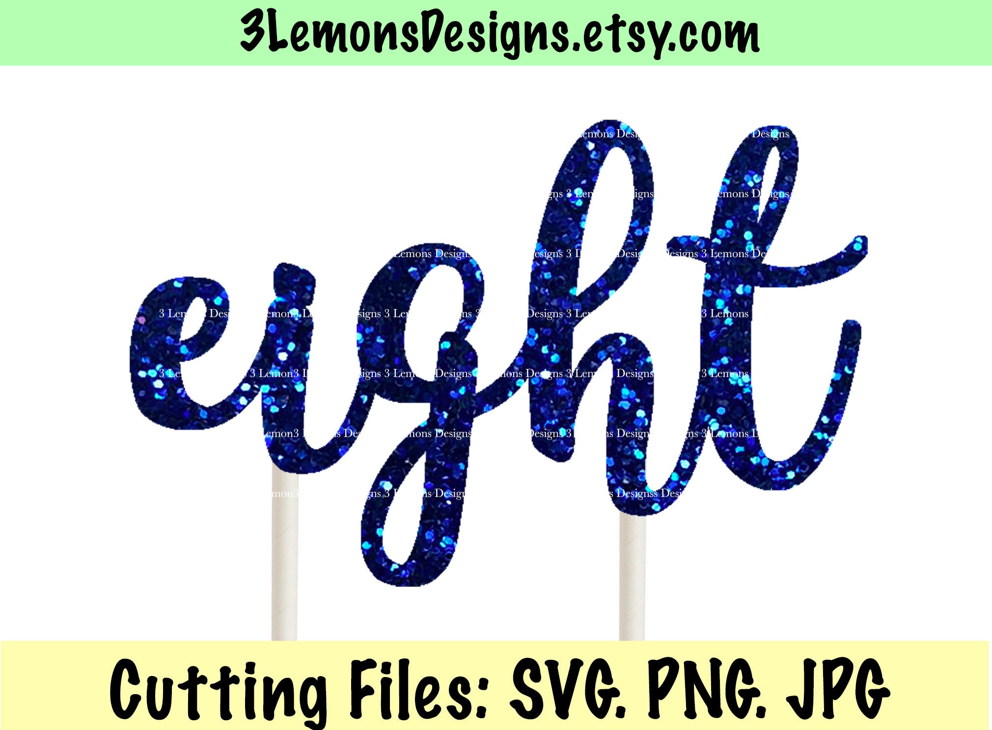 Download 8th Birthday Eight Cake Topper Svg Eighth Birthday Wood Etsy