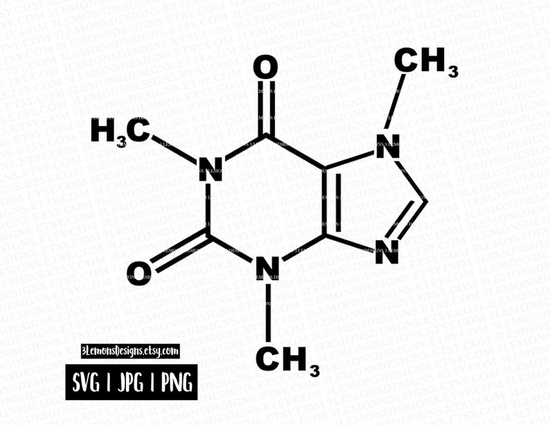 Download Caffeine svg morning joe coffee svg organic chemistry | Etsy