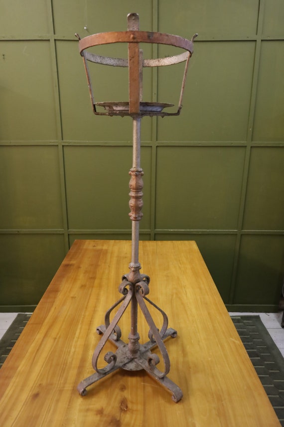 Old Wrought Iron Lamp Foot - image 1