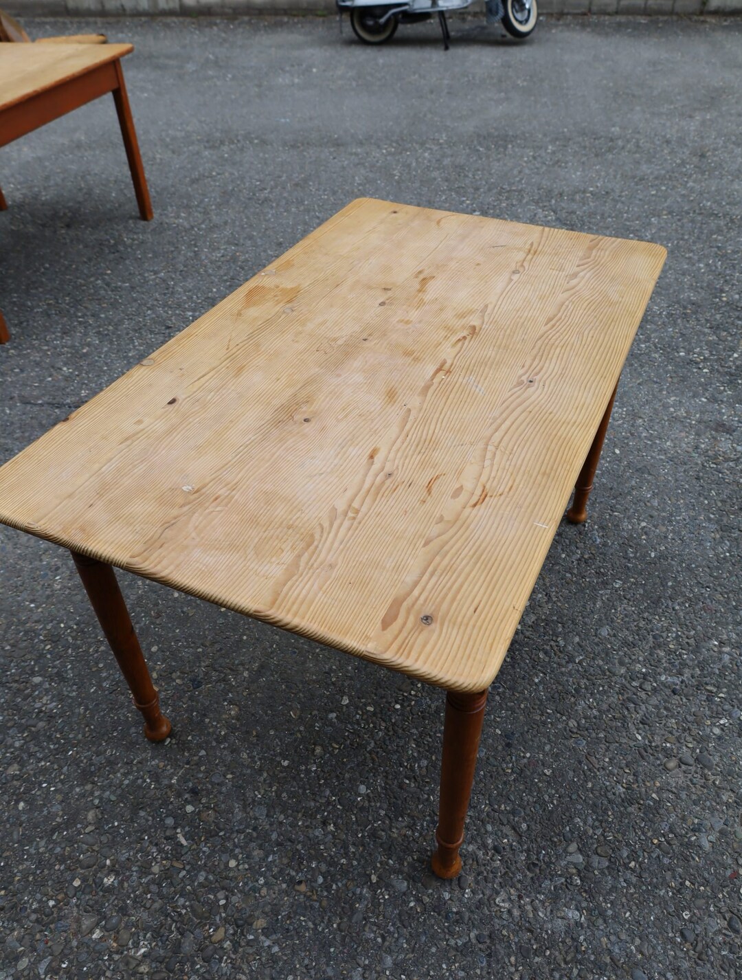 Antique Dining Table Fir Wood - Etsy