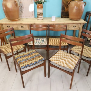 Colorful 60s Teak Chairs