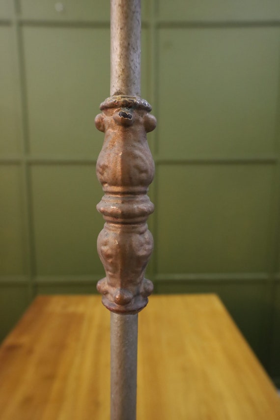 Old Wrought Iron Lamp Foot - image 5