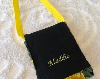SMALL - Custom portable (with shoulder strap), washable, non-slip back, pet mat/pad  - Pooch Padz by SK