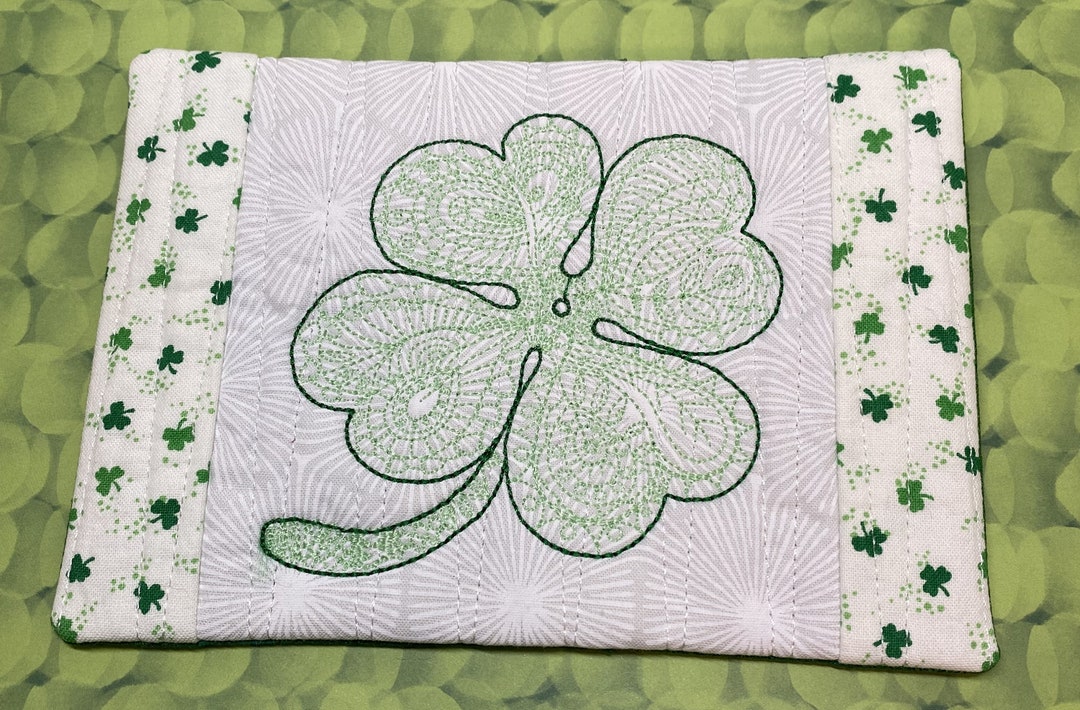 Mehndi Shamrock Design - Mug Rug, Coaster - Etsy