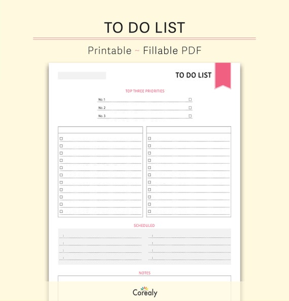 task planner pdf