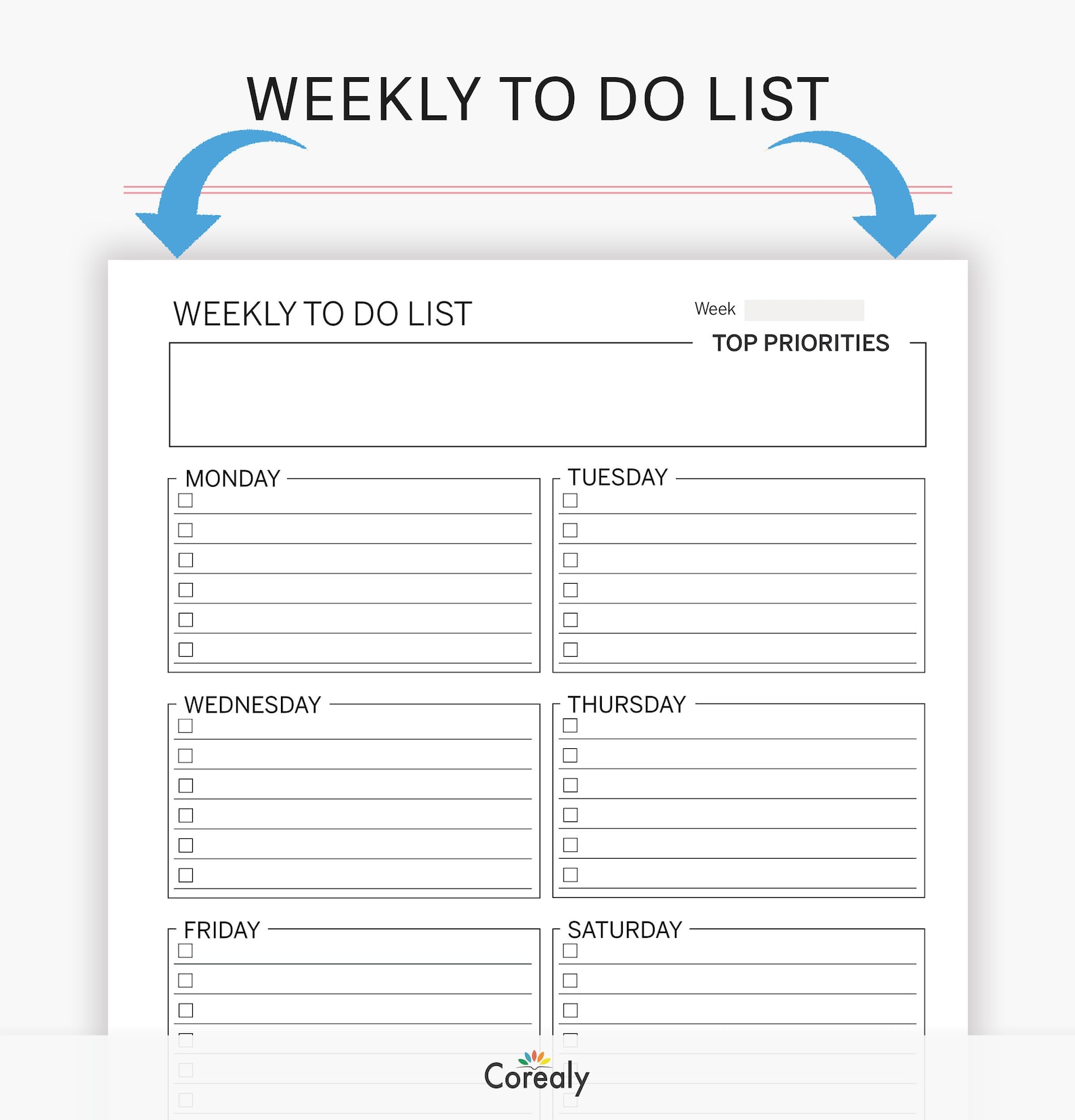 Free Weekly To Do List Template Pdf