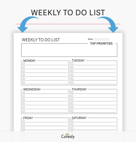 Weekly task planner excel templates bank2home