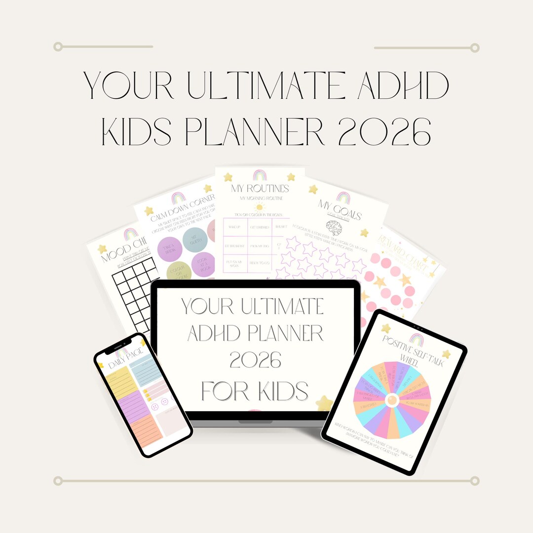 ADHD Help | SEN Kids Planner 2026 | Routines, Rewards, Calm Corner ...