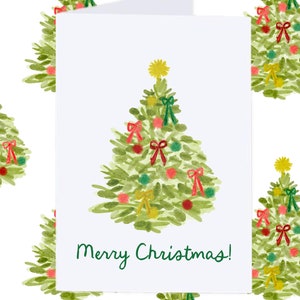 Christmas Cards Boxed Set, Christmas Stationery, Christmas Greeting Card, Holiday Card, Watercolor Hand Painted Boxed Cards Set Christmas