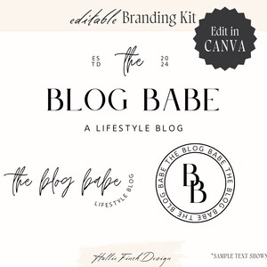 Premade Branding Kit, Professional Brand Design, Brand Kit for Small Businesses, Logo Design, Small Business Branding Kit, Canva Brand Kit