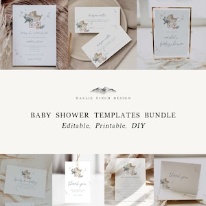 Baby it&#39;s Cold Outside Baby Shower Templates Bundle, Printable, Editable, Winter Baby Shower Invitations, Winter Baby Shower Decor, DIY