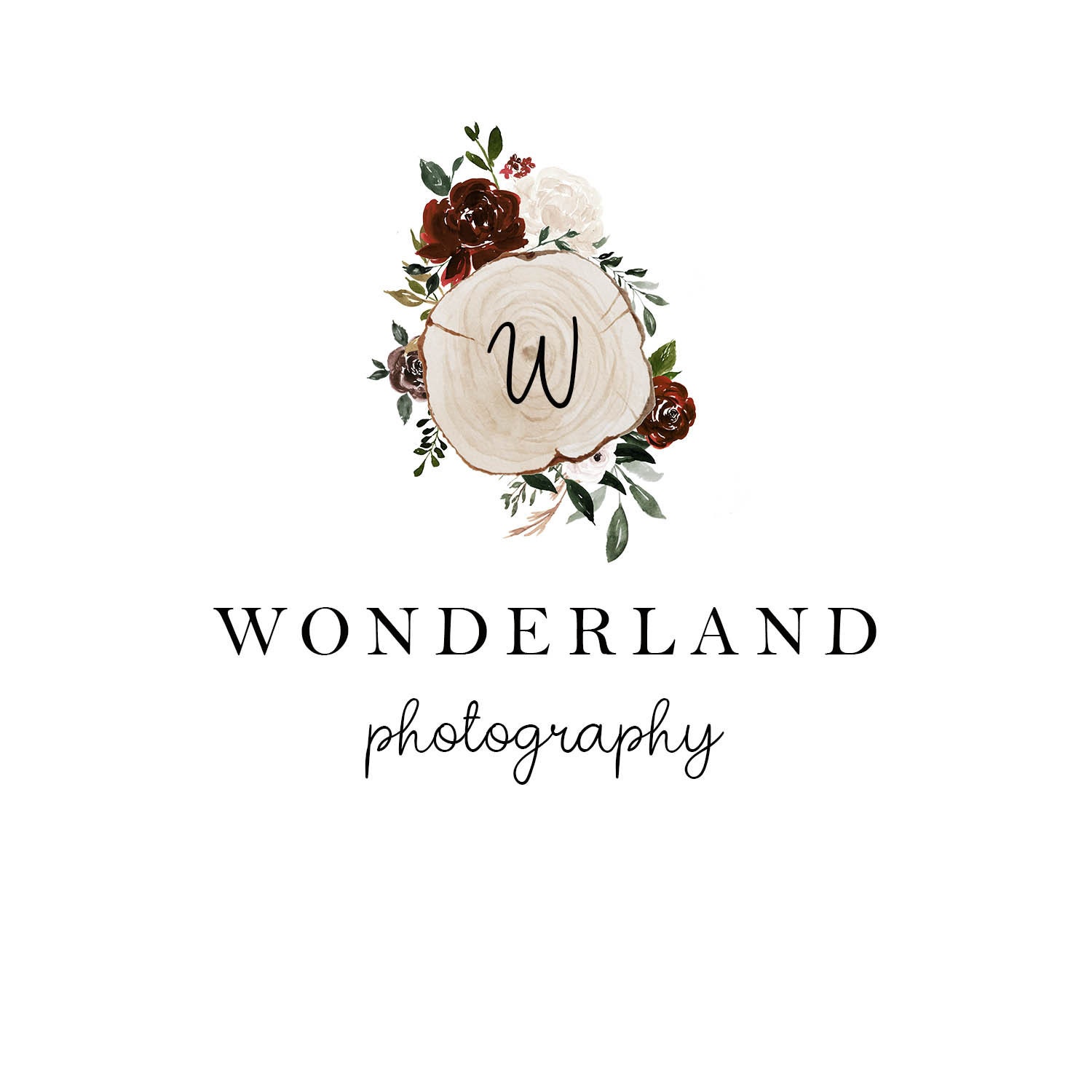Wunderland Logo Rustikale Logo Boho Logo Floral Logo Etsy