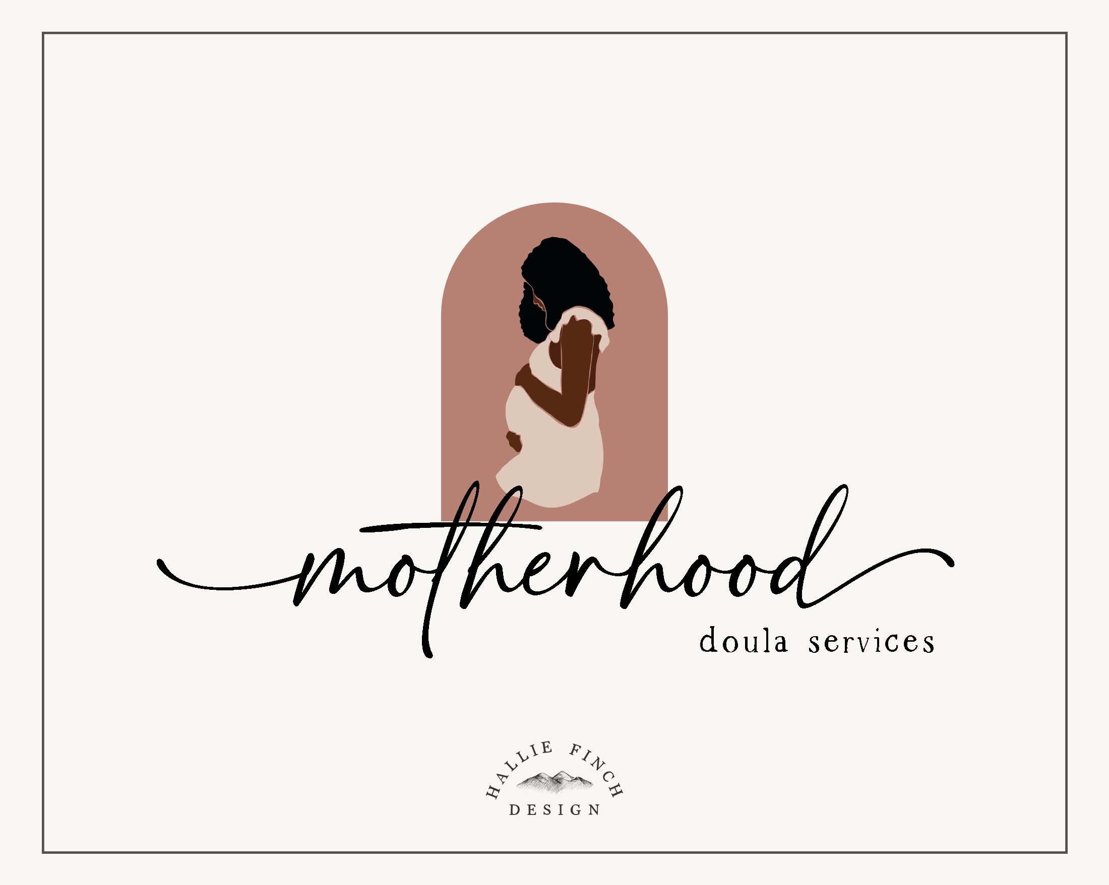 Logotipo de maternidad moderna, logotipo de doula, logotipo de