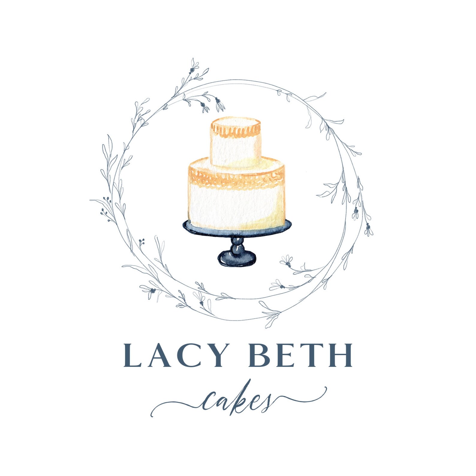 Romantic Cake Logo / Cake Logo / Bakery Logo / Baking Logo | Etsy Canada