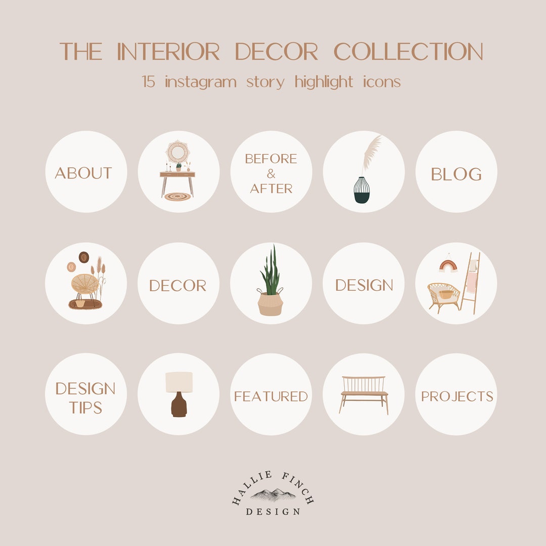 Interior Design Instagram Highlight Covers, Instagram Icons, Interior Design Branding, Social