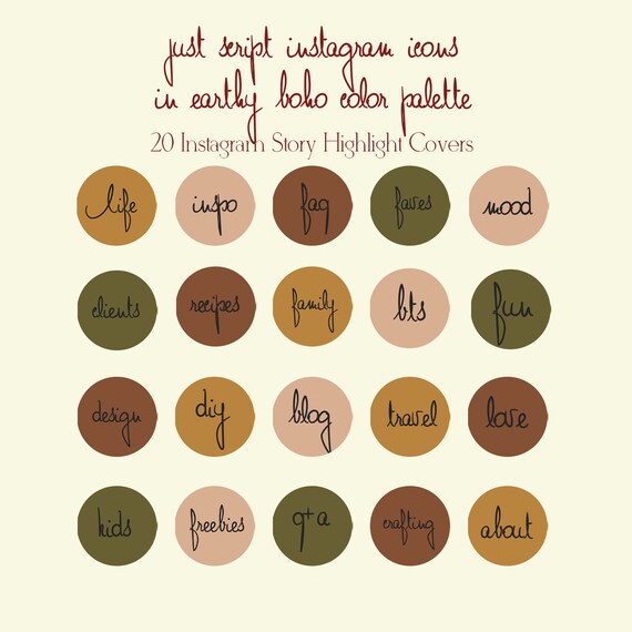 Script Instagram Story Highlight Icons Instagram Story Etsy India
