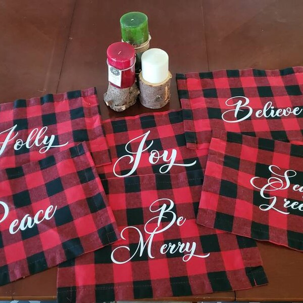 Buffalo Plaid Placemats Etsy