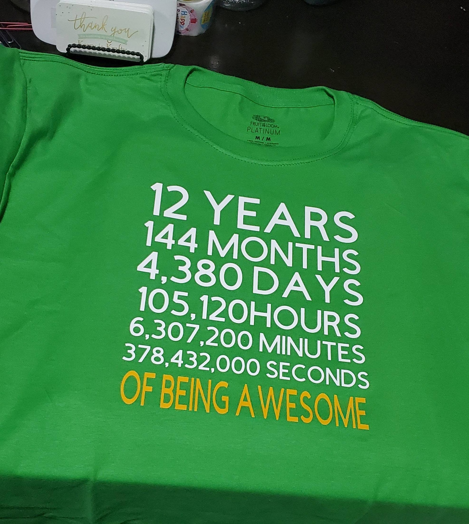 Years Months Days Hours Minutes Seconds OF BEING AWESOME Etsy