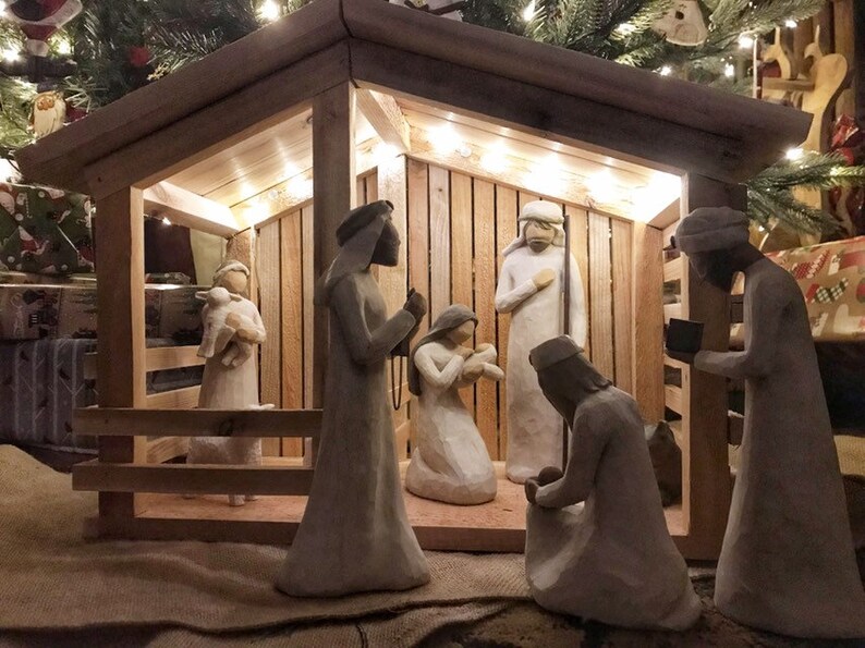 Handmade nativity stable Etsy
