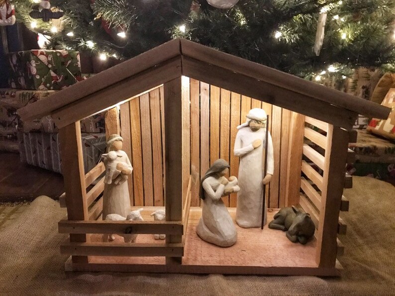 Handmade nativity stable Etsy