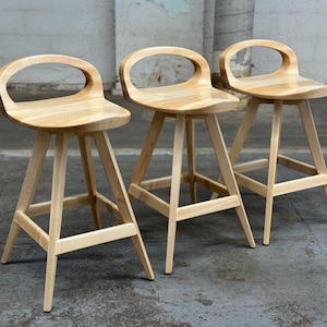 Tabouret de bar pivotant moderne Mid-Century : tabouret de bar avec siège de tracteur, fabriqué aux États-Unis image 4