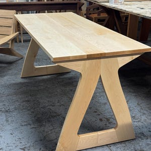 Handmade Drop-Leaf Console Table: Mid-Century Modern Sofa Table, USA made Bild 16