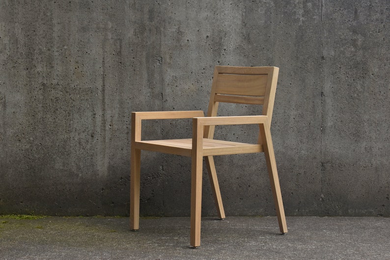 Outdoor Teak Dining Arm Chair image 2
