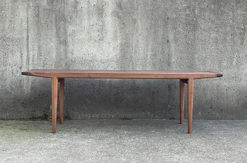 Mid-century Modern Bench, Solid Wood Bench, Dining Set Bench image 3