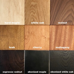 photo of finished solid wood samples made in the USA by Marco Bogazzi