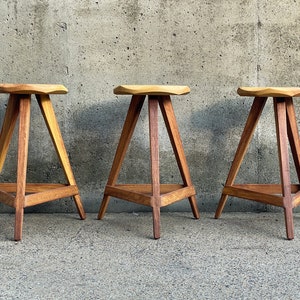 Modern Outdoor Barstool / Counter Stool in teak / mahogany