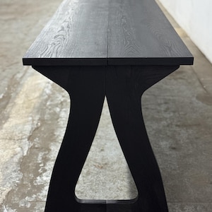 Handmade Drop-Leaf Console Table: Mid-Century Modern Sofa Table, USA made Bild 2