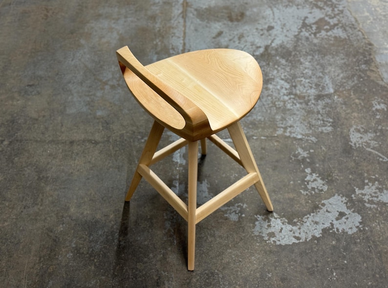 Tabouret de bar pivotant moderne Mid-Century : tabouret de bar avec siège de tracteur, fabriqué aux États-Unis image 5