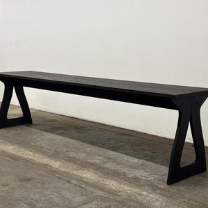 Handmade Drop-Leaf Console Table: Mid-Century Modern Sofa Table, USA made Bild 4