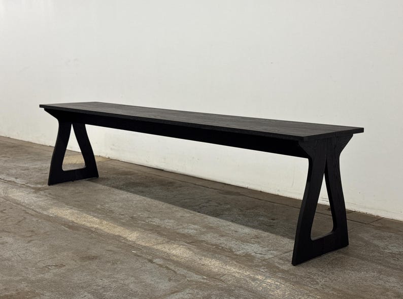Handmade Drop-Leaf Console Table: Mid-Century Modern Sofa Table, USA made Bild 4