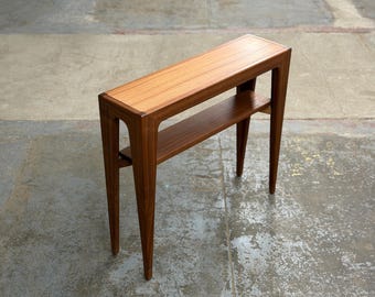 Solid Wood Console Table – Mid-Century Modern Entryway Sofa Table, Handcrafted USA
